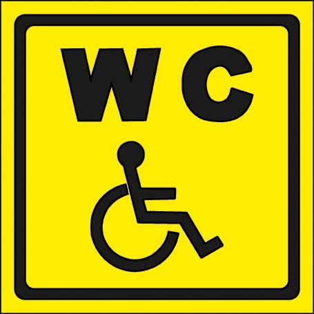 <span style="font-weight: bold;">Тактильный знак туалет для инвалидов 15х15 см</span>